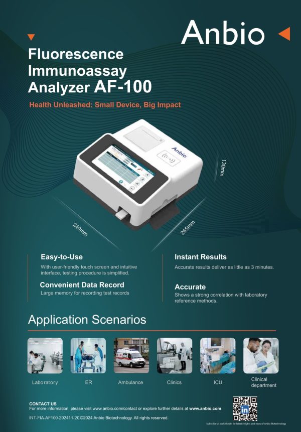 Anbio AF-100 Point of Care Testing (POCT) Immunofluorescence Analyzer - Image 3
